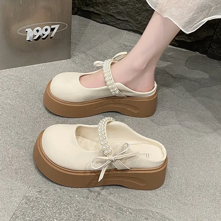 增高厚底勃肯鞋女款2025新款春夏季外穿时尚百搭休闲防滑包头拖鞋