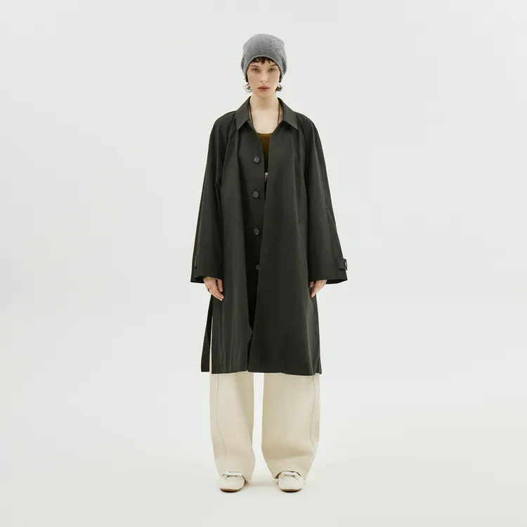 AP洛哥43003FY【素简品格】棉插肩袖极简风休闲风衣外套2024秋