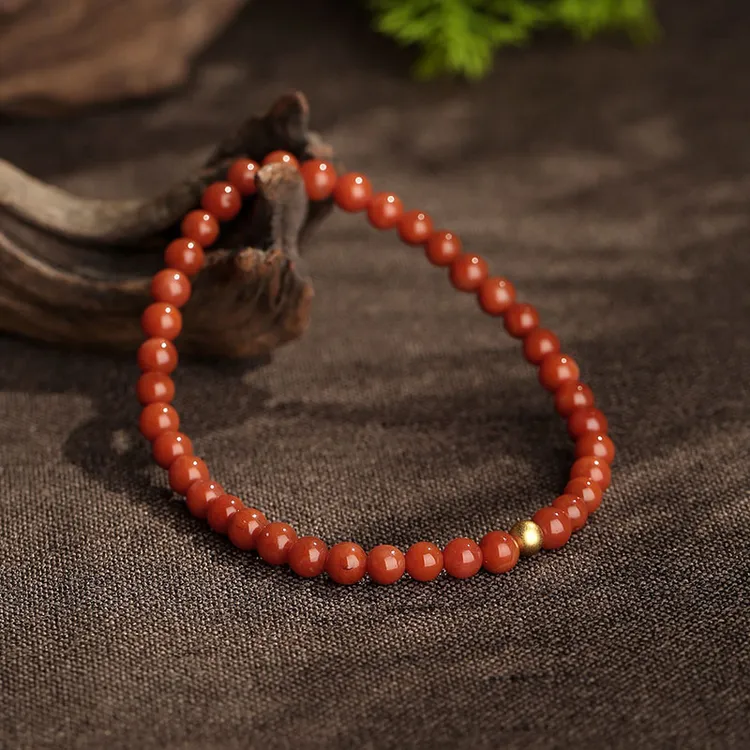 天然凉山南红手串纯银珠小众叠戴吸睛单品南红手串转运 多样性发