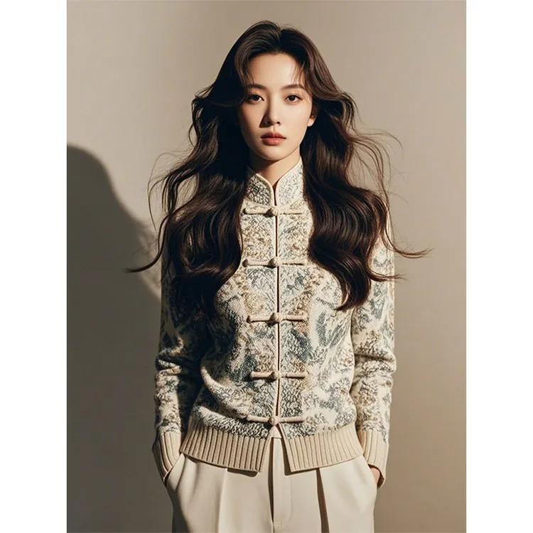 新中式女装国风复古针织毛衣高级感内搭打底上衣女款2026新款冬季