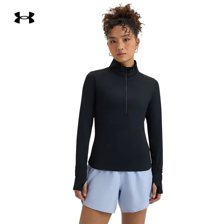 安德玛官方UA秋冬Launch Pro女子1/2拉链跑步运动长袖T恤1379349