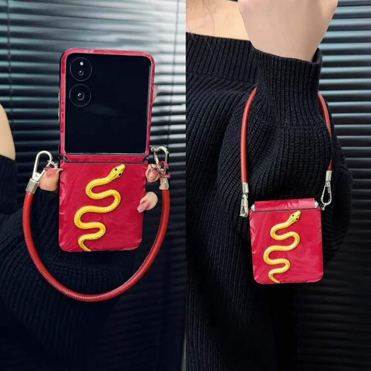 适用小米mixflip手机壳新款mixflip套xiaomi新年创意立体生肖蛇女