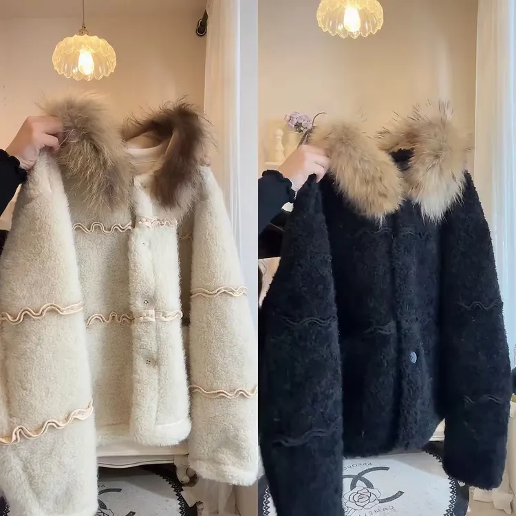 今年新春流行漂亮外套2026新款过年新棉衣可拆卸毛领保暖棉衣外套