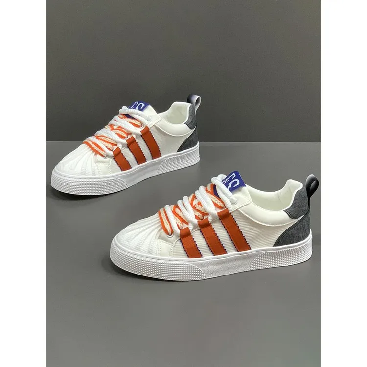 【香港QXWB&Shoes官方正品】经典贝壳头板鞋男士秋季新款三条杠男鞋