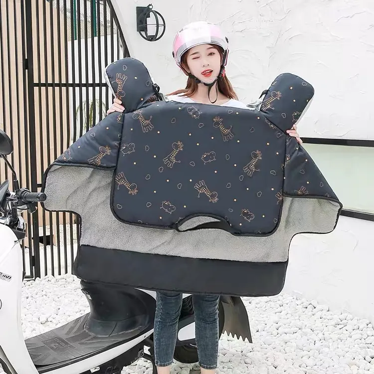 加厚加绒电动车挡风被防寒保暖加大侧翼通用防水