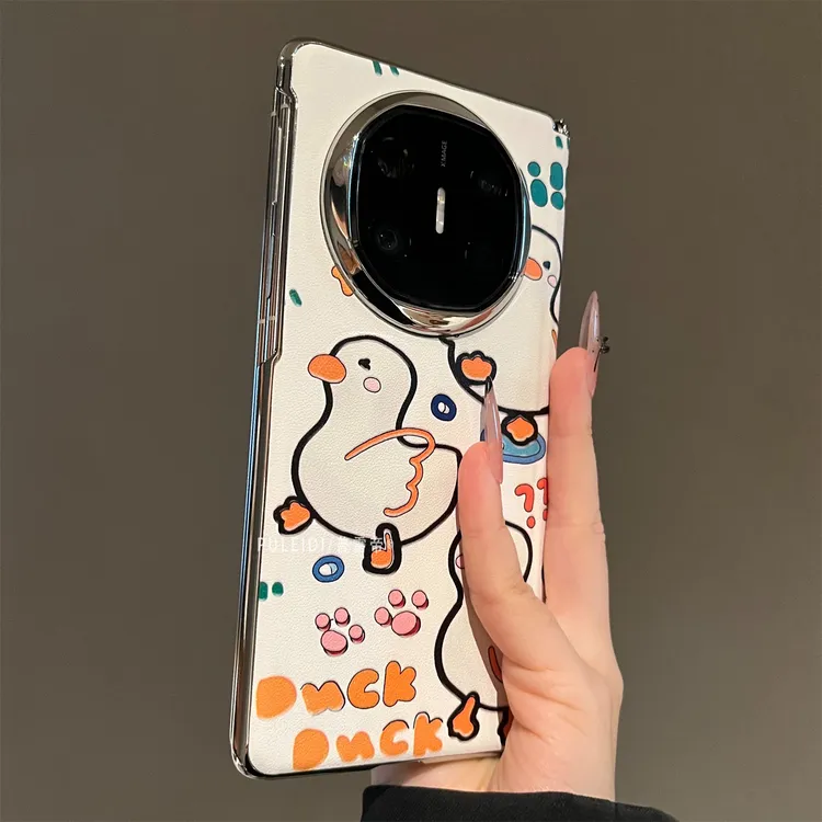 ins风鸭子适用华为mateX6典藏版折叠屏手机壳卡通可爱mateX5全包