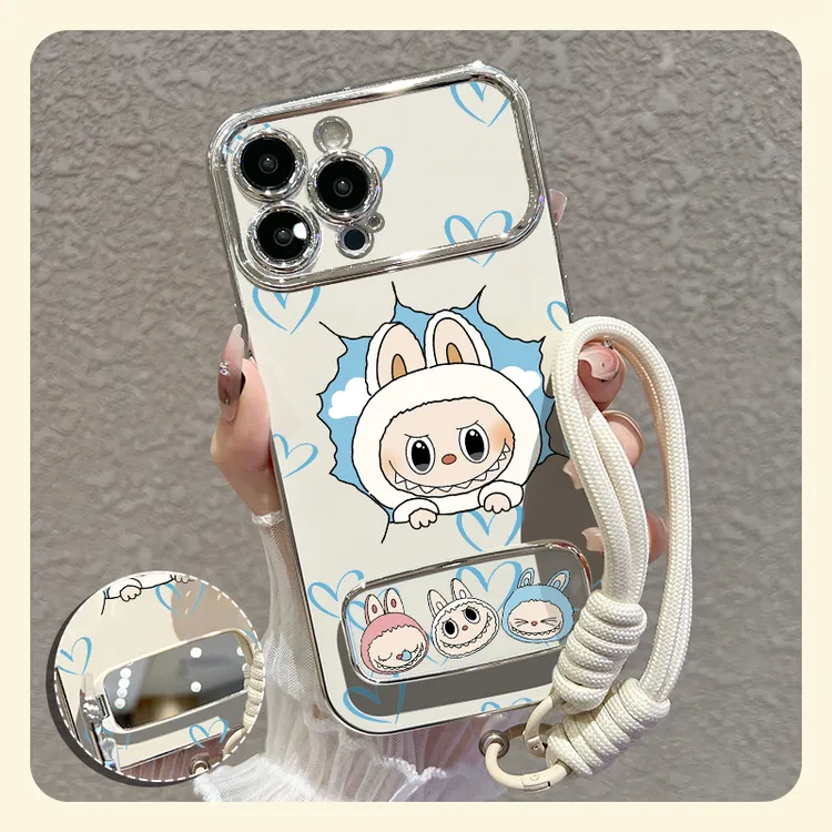 【苹果/华为/vivo/oppo/小米】适用爱心布大视窗手机壳硅胶防摔