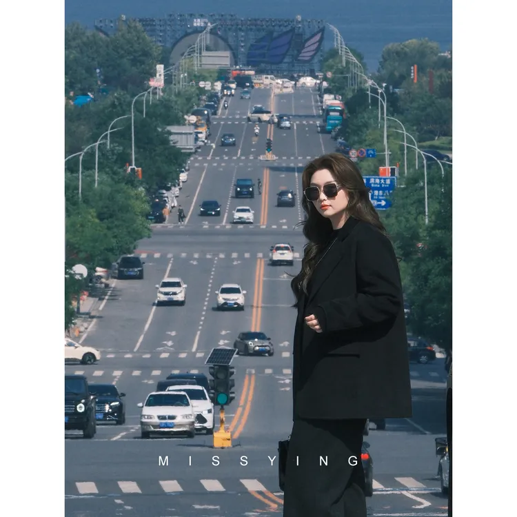 应小姐【虚无世纪】微胖大码女装宽松显瘦设计气质双面呢西装外套