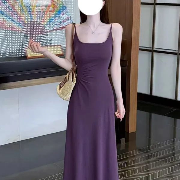 夏日防晒显瘦时髦感褶皱收腰纯欲风女性吊带裙开衫套装系带样式