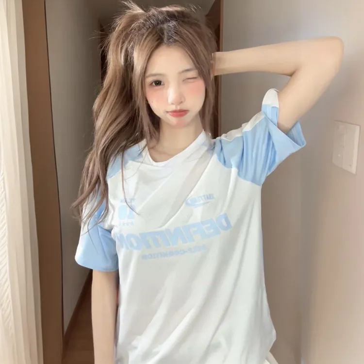 上阵羽毛球服男女同款短袖冰感透气训练服情侣运动机车风速干T恤