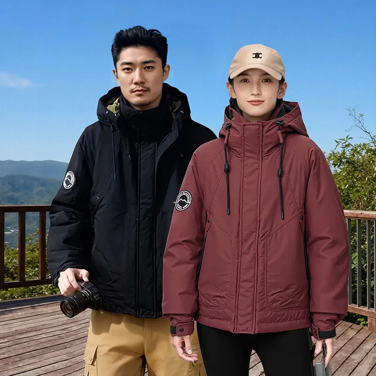男款冬季羽绒服加厚保暖拉链连帽防寒休闲运动户外外套917