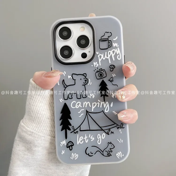 果冻壳适用iphone16promax苹果15/14/13华为小米露营小狗潮手机壳