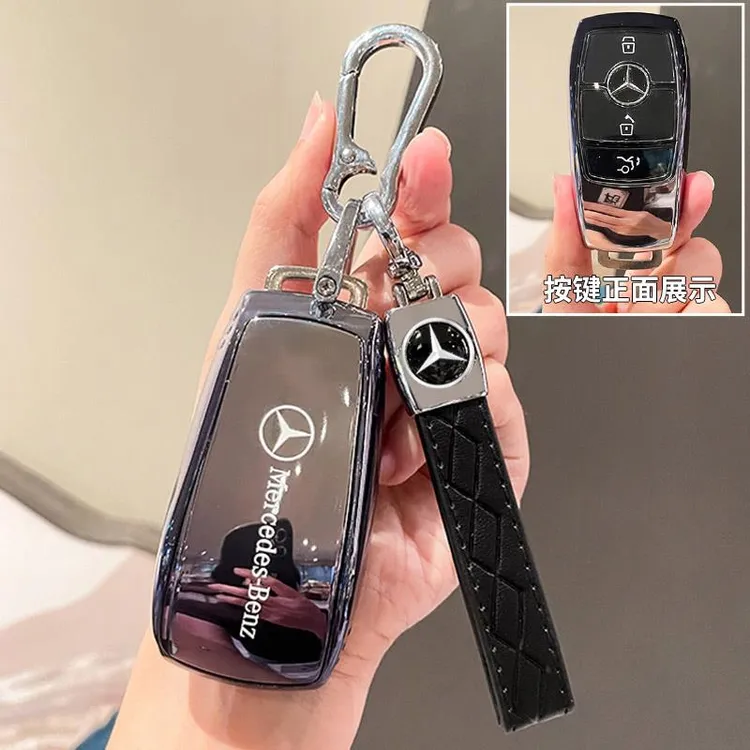 奔驰e300L钥匙套A200L扣C260L新款GLE350包GLB220壳GLA180高级感