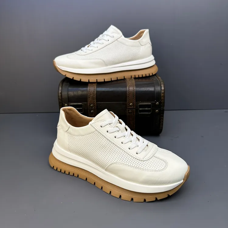 2025夏季透气阿甘鞋男复古休闲皮鞋百搭潮牌鞋子男潮男士运动鞋