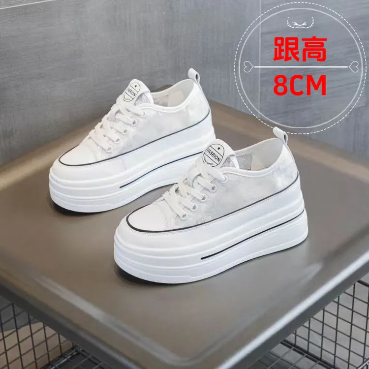 万达撤柜真皮内增高小白鞋2025新款松糕厚底小个子板鞋休闲运动鞋