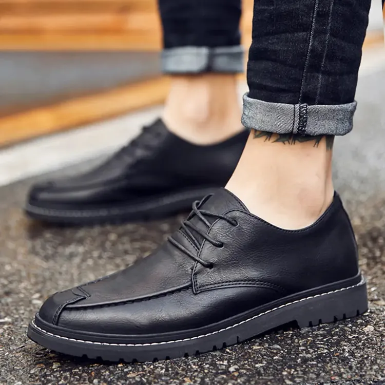 鞋子男鞋2025新款秋季韩版低帮休闲马丁皮鞋百搭工装板鞋上班潮鞋