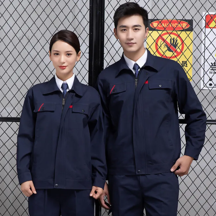 春秋纯棉工作服套装男汽修长袖上衣加厚耐磨电焊工全棉工装劳保服