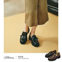 【达人】73hours女鞋黑松露2025秋季新款植鞣牛皮擦色乐福鞋英伦风