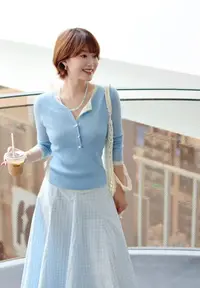 10193【小鄂订单】常规圆领女纯色长袖冬季毛针织衫打底上衣