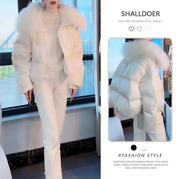 2025新款气质时髦毛领宽松显瘦棉服女高级感加厚保暖外套