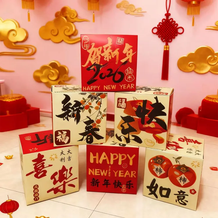 2026马年新年装饰元旦布置教室商场店铺摆件堆堆盒氛围道具仪式感