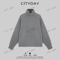 City Day【灰叔】半拉链-设计高领长袖机能保暖卫衣外套 990198