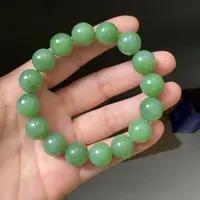 和田玉未镶嵌颈饰粉绿手串13