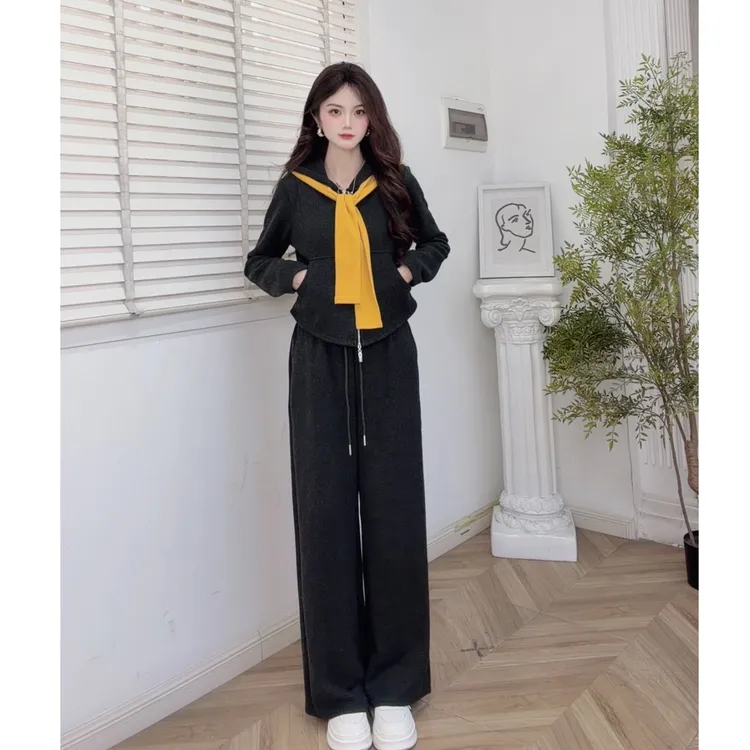 IEF/爱依服2025秋冬新款韩版简约休闲运动风通勤百搭显瘦上下套裤