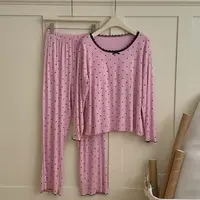 秋冬波点家居服套装