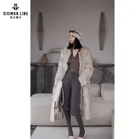 迪丝嫚苓杏色外套气质轻奢时尚女款秋冬百搭皮毛一体原创设计优雅