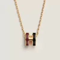 铜合金吊坠 钛钢项链 简约裸色H字母项链女吊坠锁骨链气质时尚