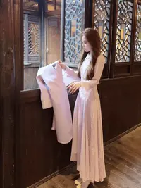 【婷婷】《紫气东来•紫雾旗袍》不挑人插片改良旗袍连衣裙TT2SQTY2072