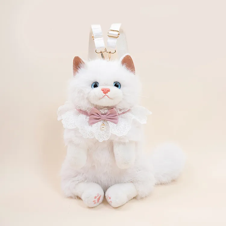 毛绒可爱包包仿真布偶猫咪狗狗双肩背包女孩子生日儿童节创业礼物