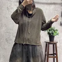媚儿~秋季新款弹力炒色堆堆领纯色百搭上衣(衣长55 胸围120)