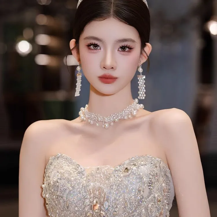 韩系新娘头饰婚纱公主生日成人礼甜美减龄百搭皓石珍珠精致小皇冠