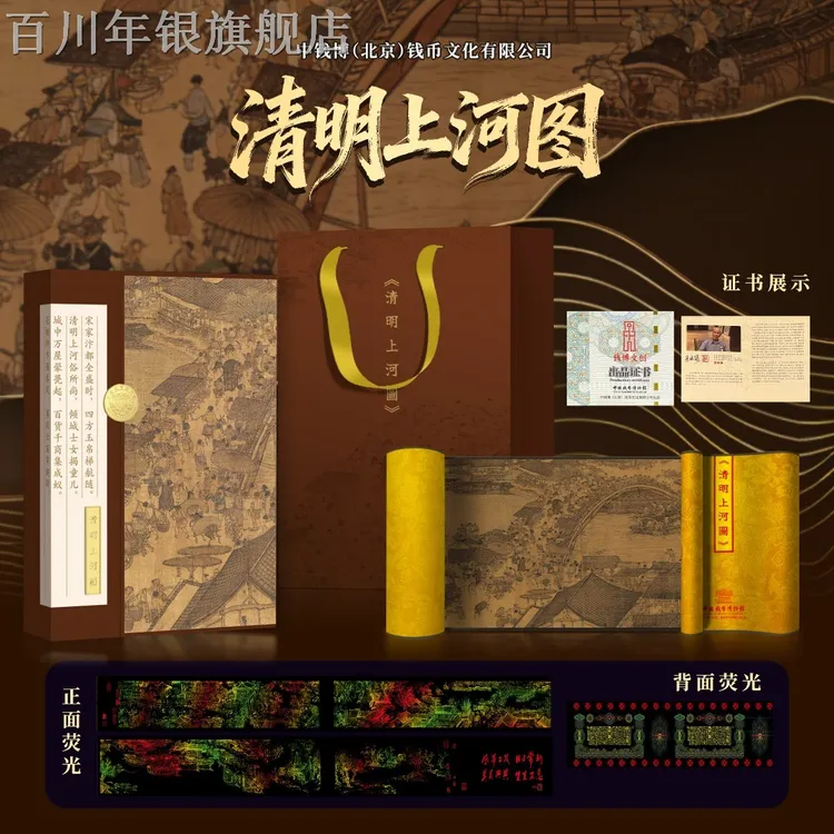 非法定货币【88888吉祥号】《清明上河图》近7米长卷钞艺画带礼盒证书商品图