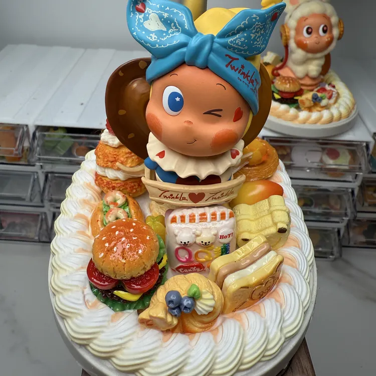 奶油胶小天创意diy手机支架星星人