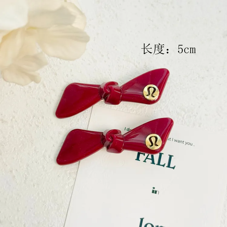 BAOSHATI/宝莎缇F-124精致醋酸蝴蝶结金属标气质鸭嘴夹