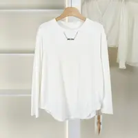 麦迪尚品 一路童行【诗M】30918167宽松百搭T恤春秋女品牌折扣