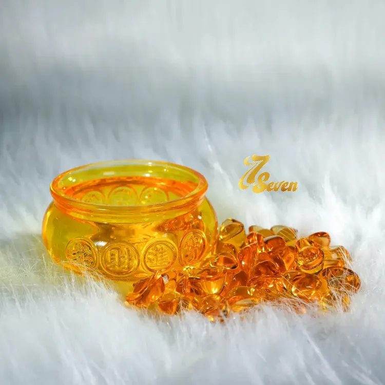 聚宝盆摆件（盆加元宝）招财进宝办公桌摆件聚宝盆家用招财