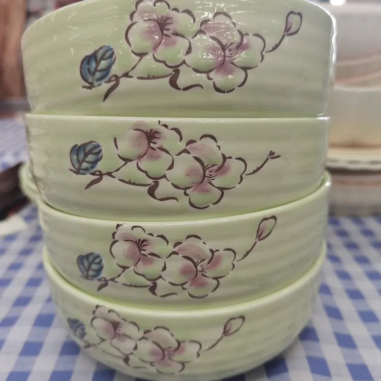 陶瓷草绿6英寸钵体碗
