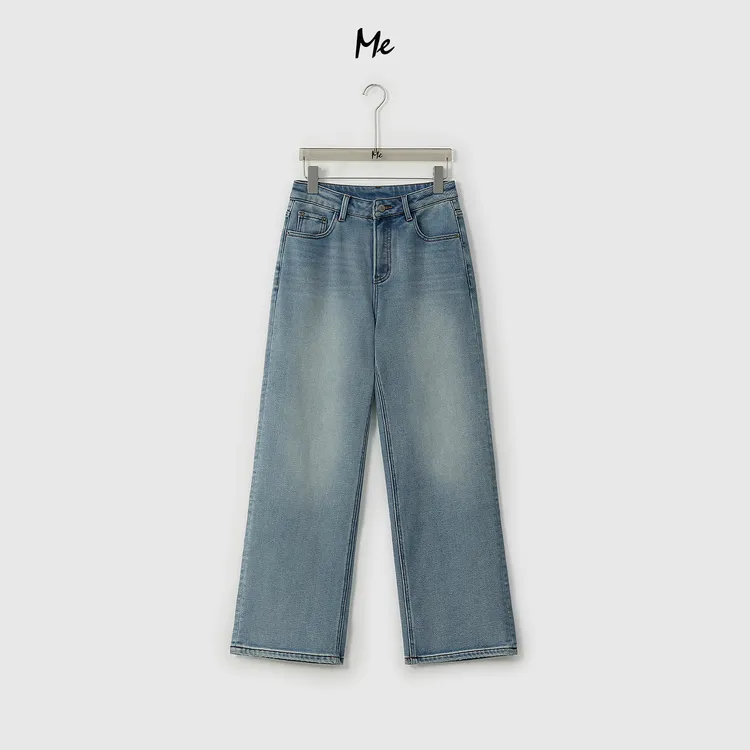ME【黑口袋加绒弹力蓝牛】高弹高腰显瘦时尚重工水洗牛仔裤MESA3959