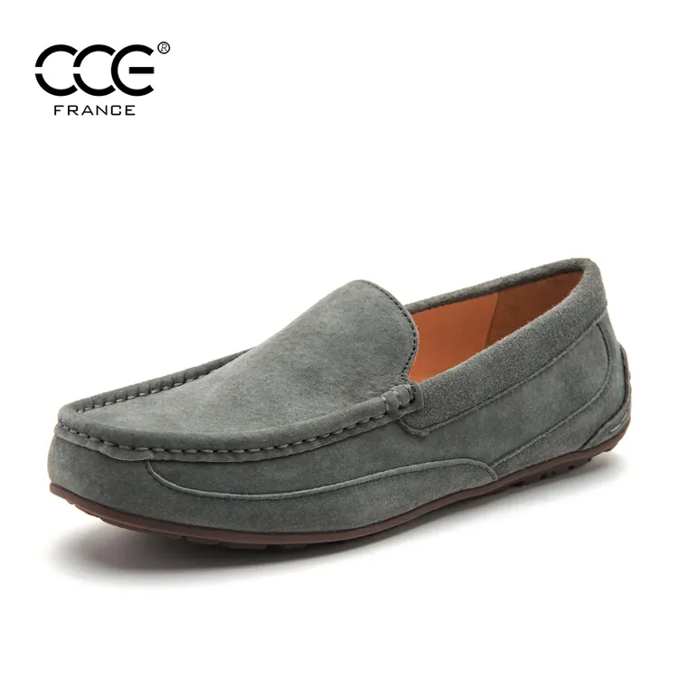 CCE男女鞋复古猪皮手工豆豆鞋英伦一脚蹬情侣款开车懒人鞋男2382