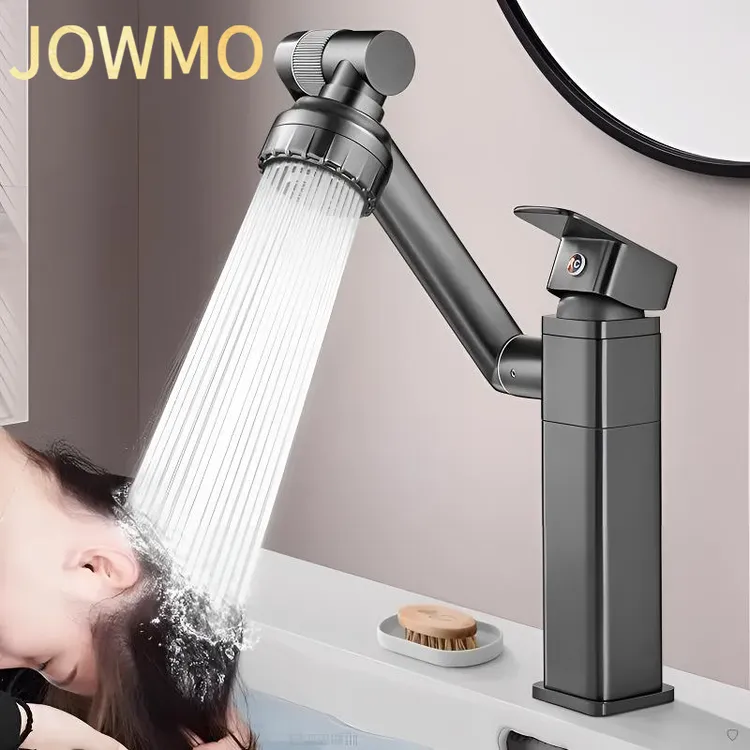 JOWMO全铜招财猫洗脸盆水龙头浴室卫生间洗手台洗漱台冷热水两用