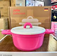 德国品牌阿普斯通汤锅直径24cm 容量5L 粉色