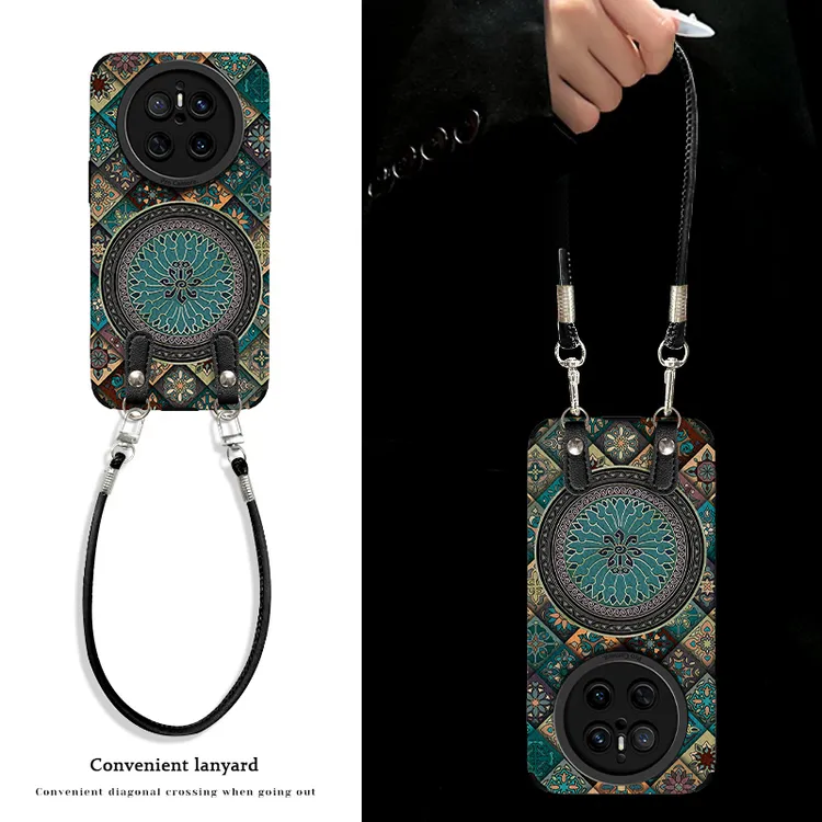 适用于华为mate70苹果vivo/华为oppo菱格图腾手机壳个性国风新款