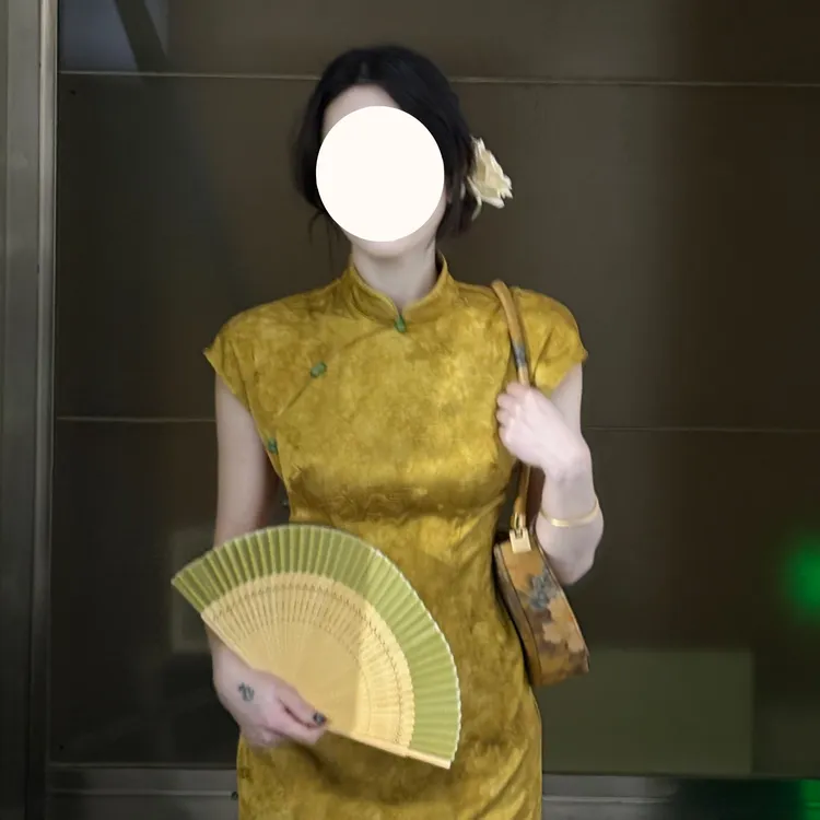LHMknk1画报夫人原创自制新中式夏季中国风旗袍 浮光跃金