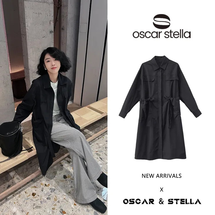 OSCAR&STELLA【惊蛰】春季时尚休闲长款风衣外套 41-1538