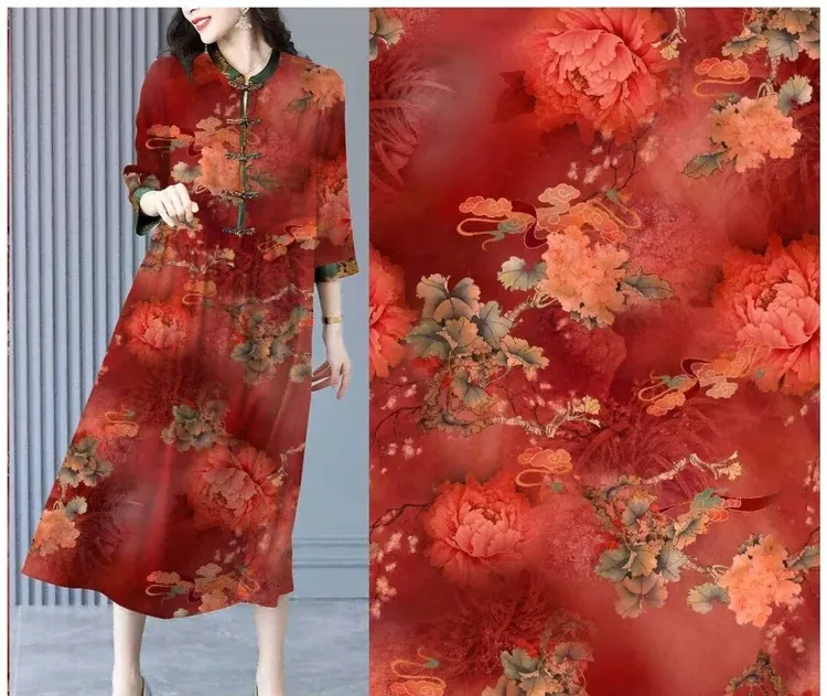 莨纱100人丝香云纱布料植物纤维真丝香云纱