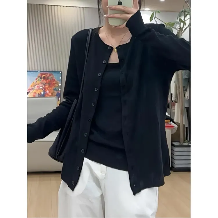 春秋两件套开衫吊带背心 韩版修身显瘦 时尚穿搭必备新款